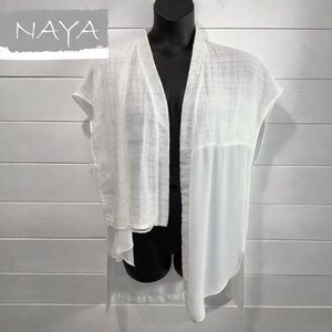 NAYA – White Draped Vest – Size 3